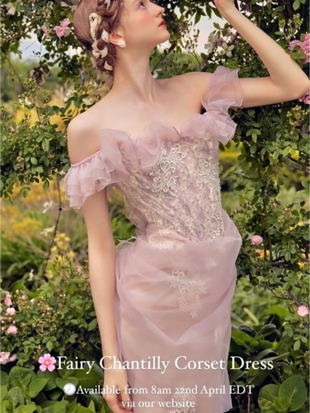Lacemade Fairy Chantilly Corset Dress Medium NWT